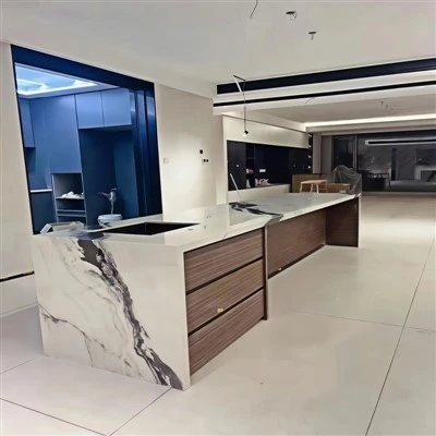 Panda White Nano Glass Kitchen Countertops